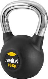 AMILA Kettlebell Rubber Cover Cr Handle 16Kg