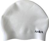 Σκουφάκι Κολύμβησης AMILA Long Hair HQ Λευκό