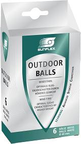 Μπαλάκια Ping Pong Εξωτερικού Χώρου Sunflex PVC 6 Τεμάχια