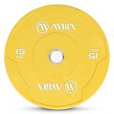 Δίσκος Color Bumper Plate Slim 50 mm 15 kg – Κίτρινο