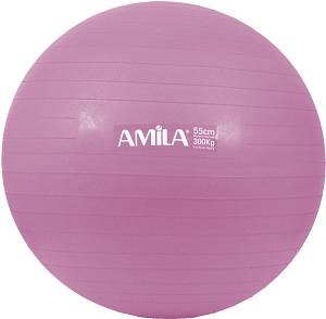 Μπάλα Γυμναστικής AMILA GYMBALL 55cm Ροζ Bulk