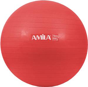 Μπάλα Γυμναστικής AMILA GYMBALL 75cm Κόκκινη Bulk