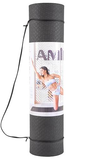 Στρώμα Yoga 8mm TPE Μαύρο/Γκρι