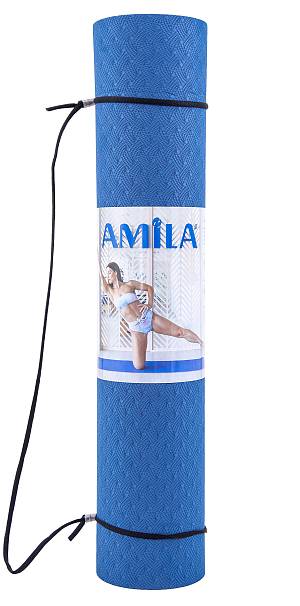 Στρώμα Yoga 6mm TPE Μπλε/Γαλάζιο
