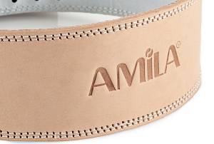 Ζώνη Άρσης Βαρών AMILA Δερμάτινη Μπεζ A Quality XL