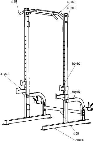 Μηχάνημα Half Rack AMILA HR350