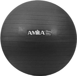Μπάλα Γυμναστικής AMILA GYMBALL 65cm Μαύρη