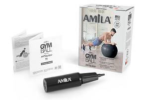 Μπάλα γυμναστικής AMILA GYMBALL 75cm Γκρι