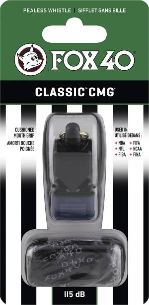Σφυρίχτρα FOX40 Classic CMG Official Μαύρη με Κορδόνι