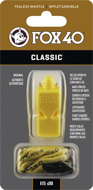 Σφυρίχτρα FOX40 Classic Safety Κίτρινη με Κορδόνι