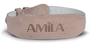Ζώνη Άρσης Βαρών AMILA Δερμάτινη Μπεζ A Quality M