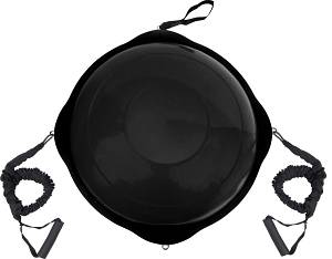 AMILA Balance Ball με Ξύλινη Βάση Mat Black 63cm