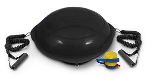 AMILA Balance Ball με Ξύλινη Βάση Mat Black 63cm