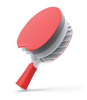 Ρακέτα Ping Pong Εξωτερικού Χώρου STAG Halo Κόκκινη