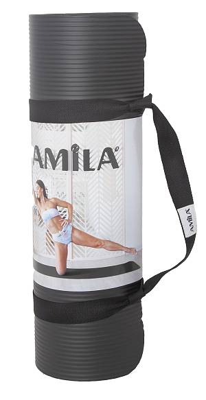 Στρώμα Γυμναστικής NBR 15mm 90Kg 183cm Μαύρο