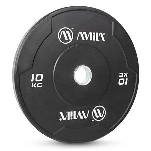 Δίσκος AMILA Black W Bumper Slim 50mm 10Kg