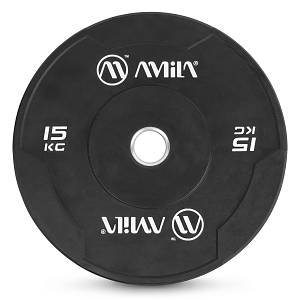 Δίσκος AMILA Black W Bumper Slim 50mm 15Kg