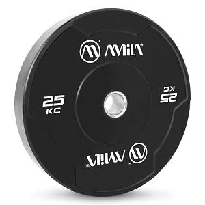 Δίσκος AMILA Black W Bumper Slim 50mm 25Kg