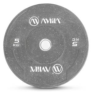 Δίσκος Color Bumper Plate Slim 50 mm 5 kg – Γκρι
