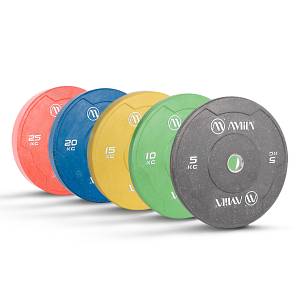 Δίσκος Color Bumper Plate Slim 50 mm 15 kg – Κίτρινο