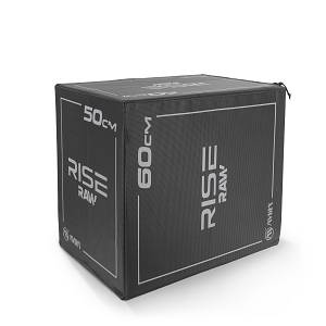 Πλειομετρικό Κουτί Plyo Box Raw Rise 40x50x60 cm - Μαύρο