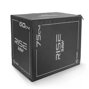 Πλειομετρικό Κουτί Plyo Box Raw Rise 50x60x75 cm - Μαύρο