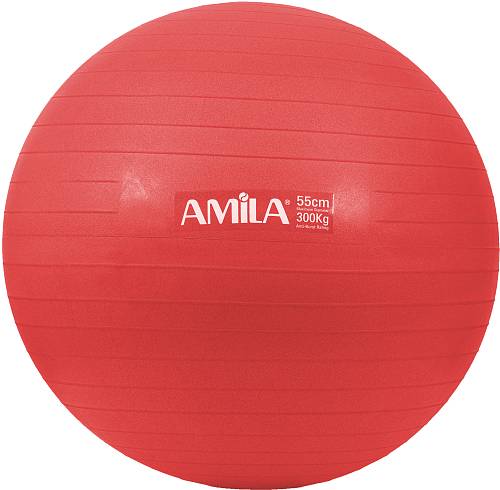 Μπάλα Γυμναστικής AMILA GYMBALL 55cm Κόκκινη Bulk