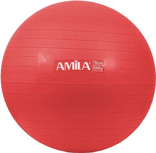 Μπάλα Γυμναστικής AMILA GYMBALL 75cm Κόκκινη Bulk