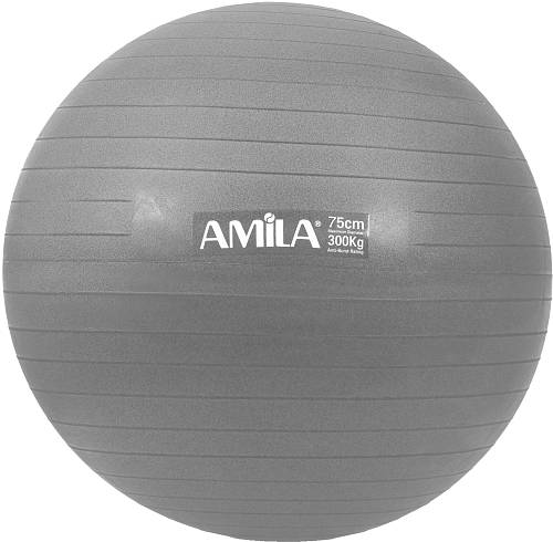 Μπάλα γυμναστικής AMILA GYMBALL 75cm Γκρι