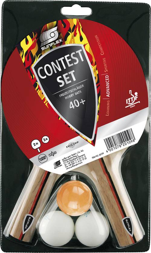 Σετ Ping Pong Sunflex Contest (2 ρακέτες + 3 μπαλάκια)