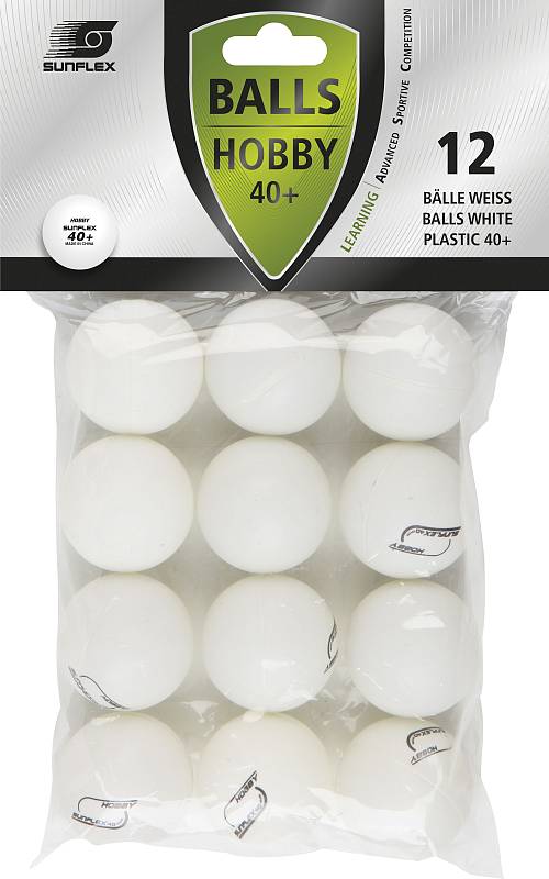 Μπαλάκια Ping Pong Sunflex Hobby PVC 12 Τεμάχια