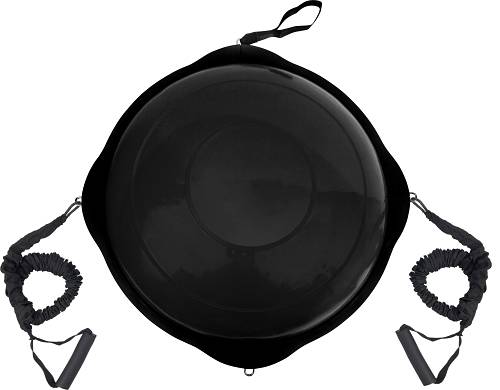 AMILA Balance Ball με Ξύλινη Βάση Mat Black 63cm
