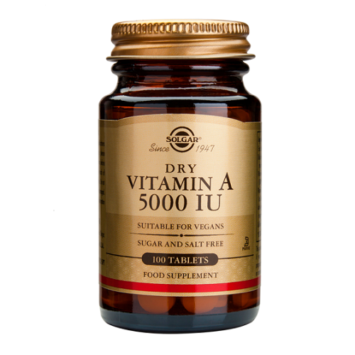 Solgar Dry Vitamin A 5000 IU 100 tabs