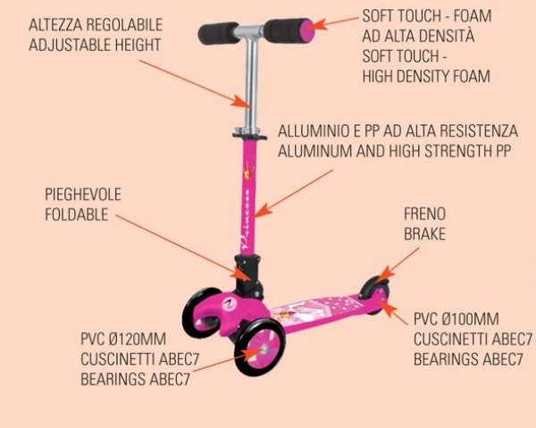 Πατίνι ADVENTURE KID PRINCESS SCOOTER - Nextreme