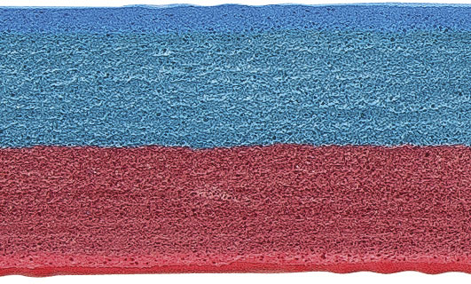 Δάπεδο Προστασίας EVA Διαμάντι 100x100cm 2,5cm Κόκκινο-Μπλε
