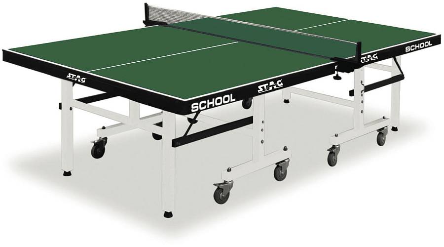 Τραπέζι Ping Pong Εσωτερικού Χώρου Stag School Πράσινο