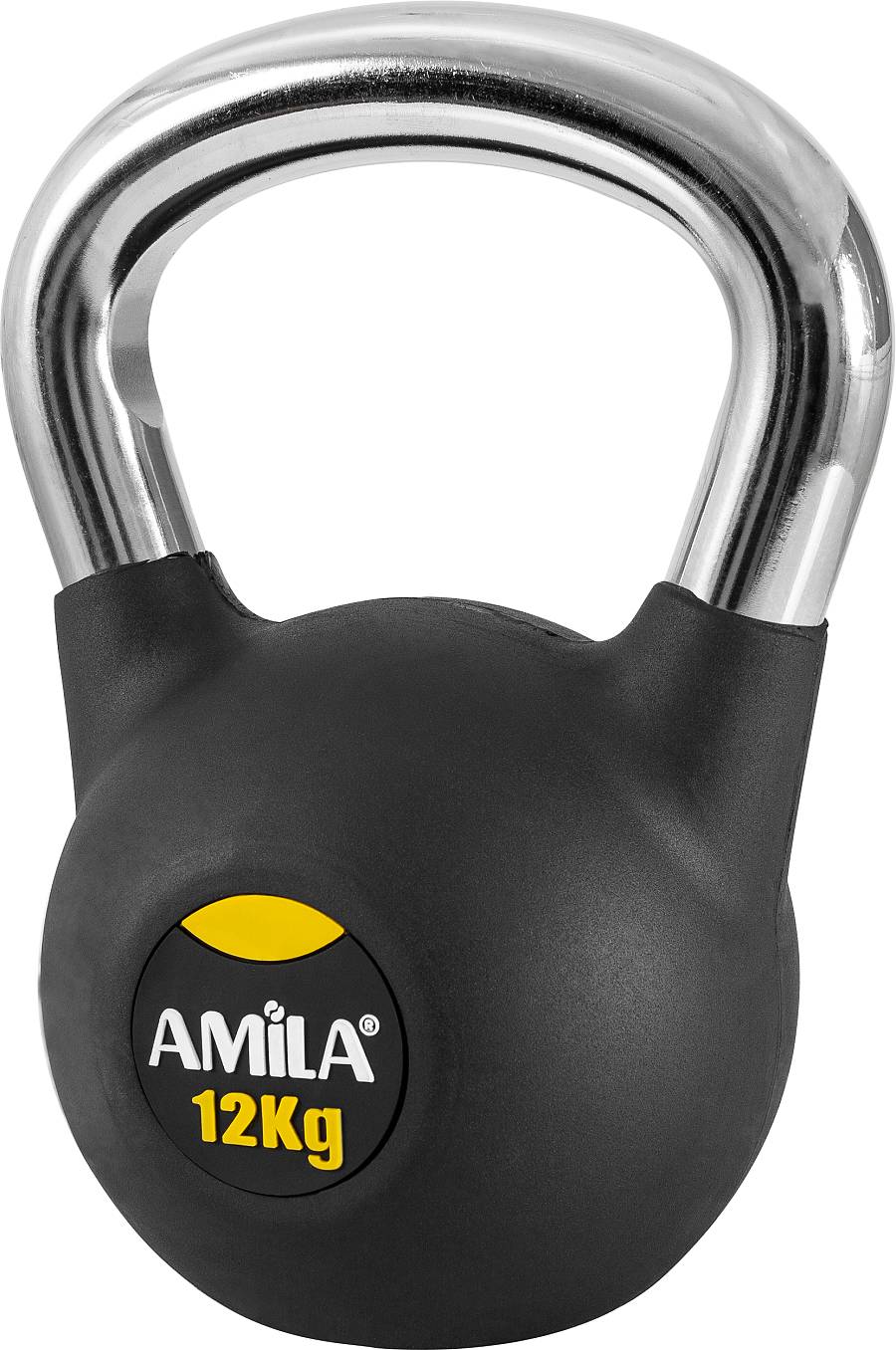 AMILA Kettlebell Rubber Cover Cr Handle 12Kg