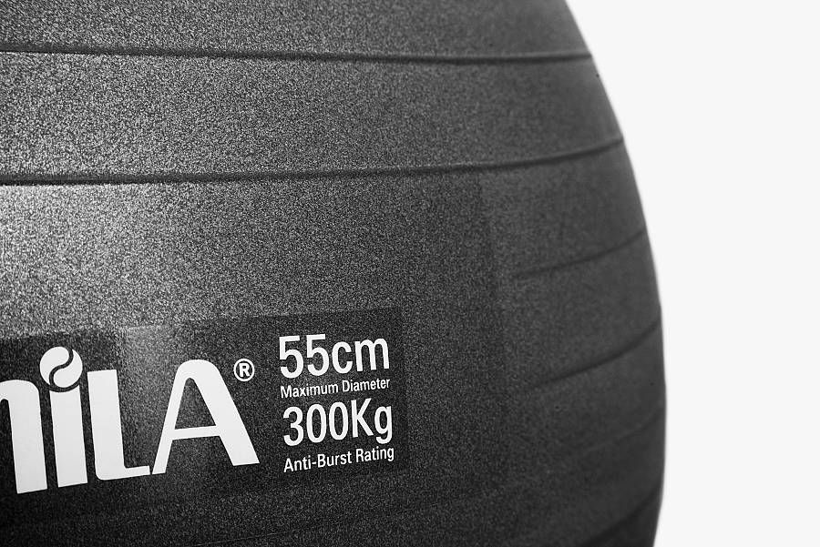 Μπάλα Γυμναστικής AMILA GYMBALL 55cm Μαύρη Bulk