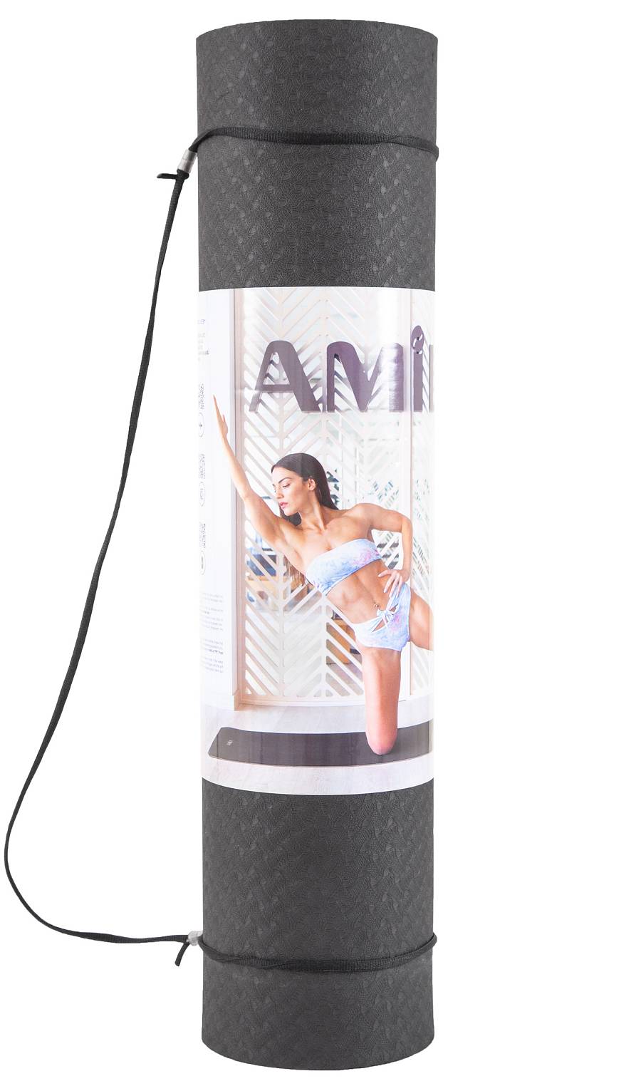 Στρώμα Yoga 8mm TPE Μαύρο/Γκρι