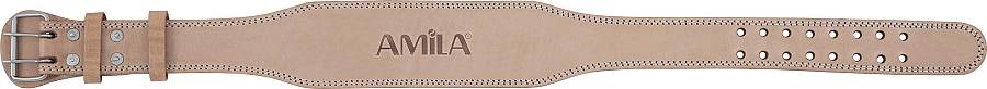 Ζώνη Άρσης Βαρών AMILA Δερμάτινη Μπεζ A Quality XL