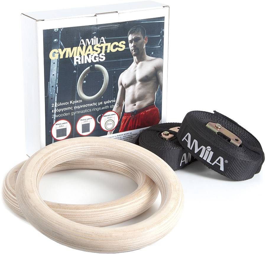 Κρίκοι γυμναστικής AMILA WOOD Gymnastics Rings