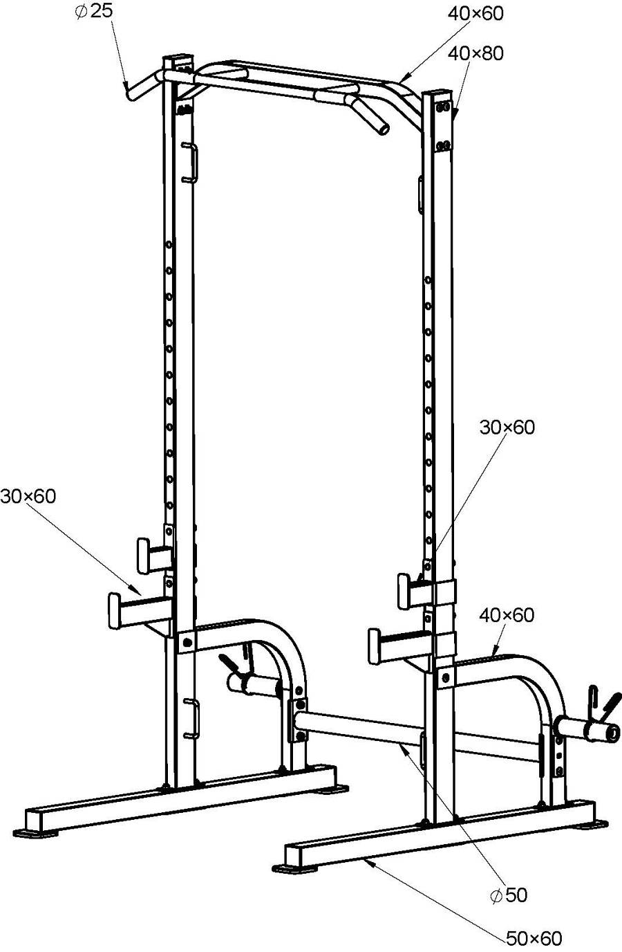 Μηχάνημα Half Rack AMILA HR350