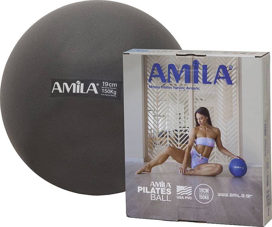 Μπάλα Γυμναστικής AMILA Pilates Ball 19cm Μαύρη