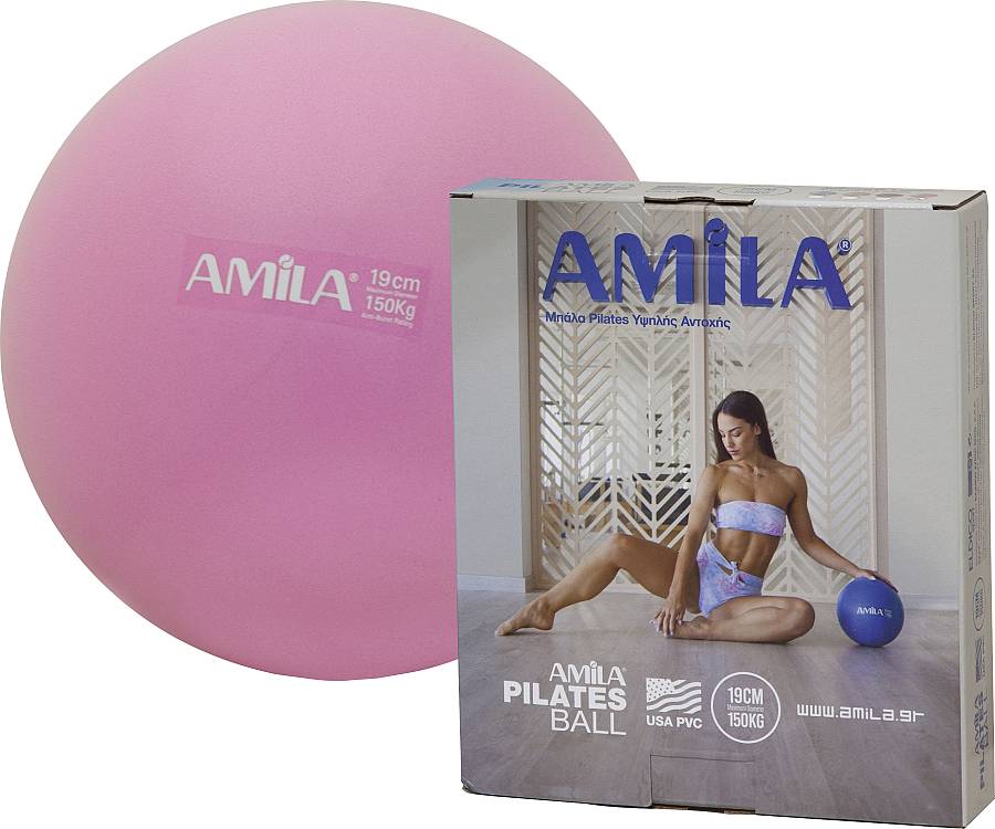 Μπάλα Γυμναστικής AMILA Pilates Ball 19cm Ροζ