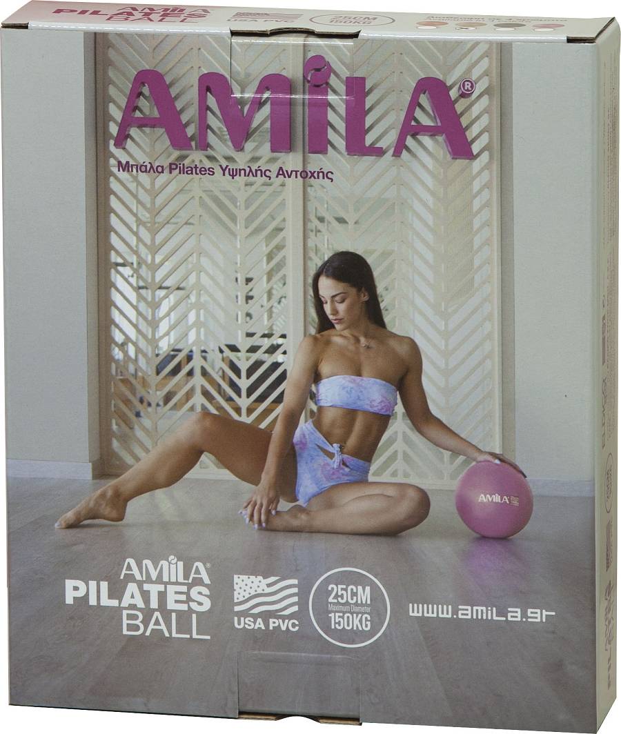 Μπάλα Γυμναστικής AMILA Pilates Ball 25cm Μαύρη