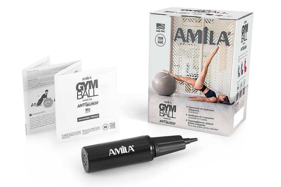 Μπάλα γυμναστικής AMILA GYMBALL 75cm Κόκκινη