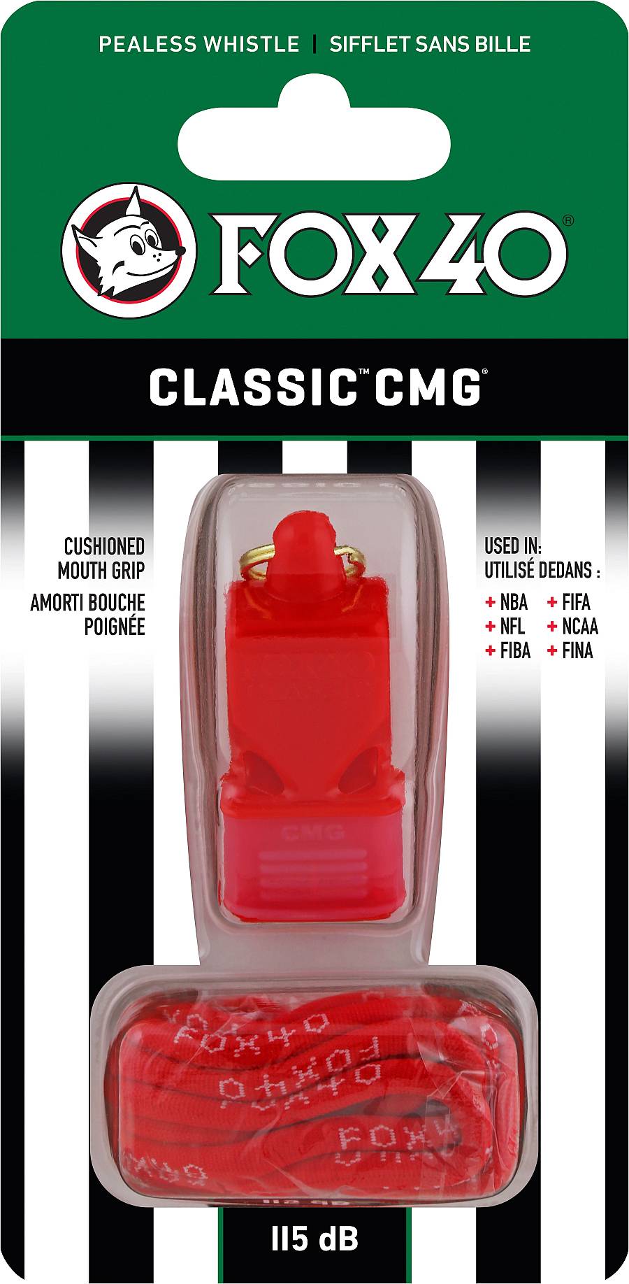 Σφυρίχτρα FOX40 Classic CMG Official Κόκκινη με Κορδόνι