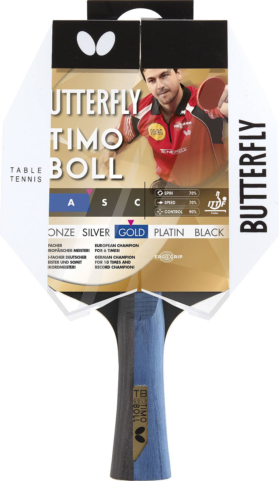 Ρακέτα Ping Pong Butterfly Timo Boll Gold