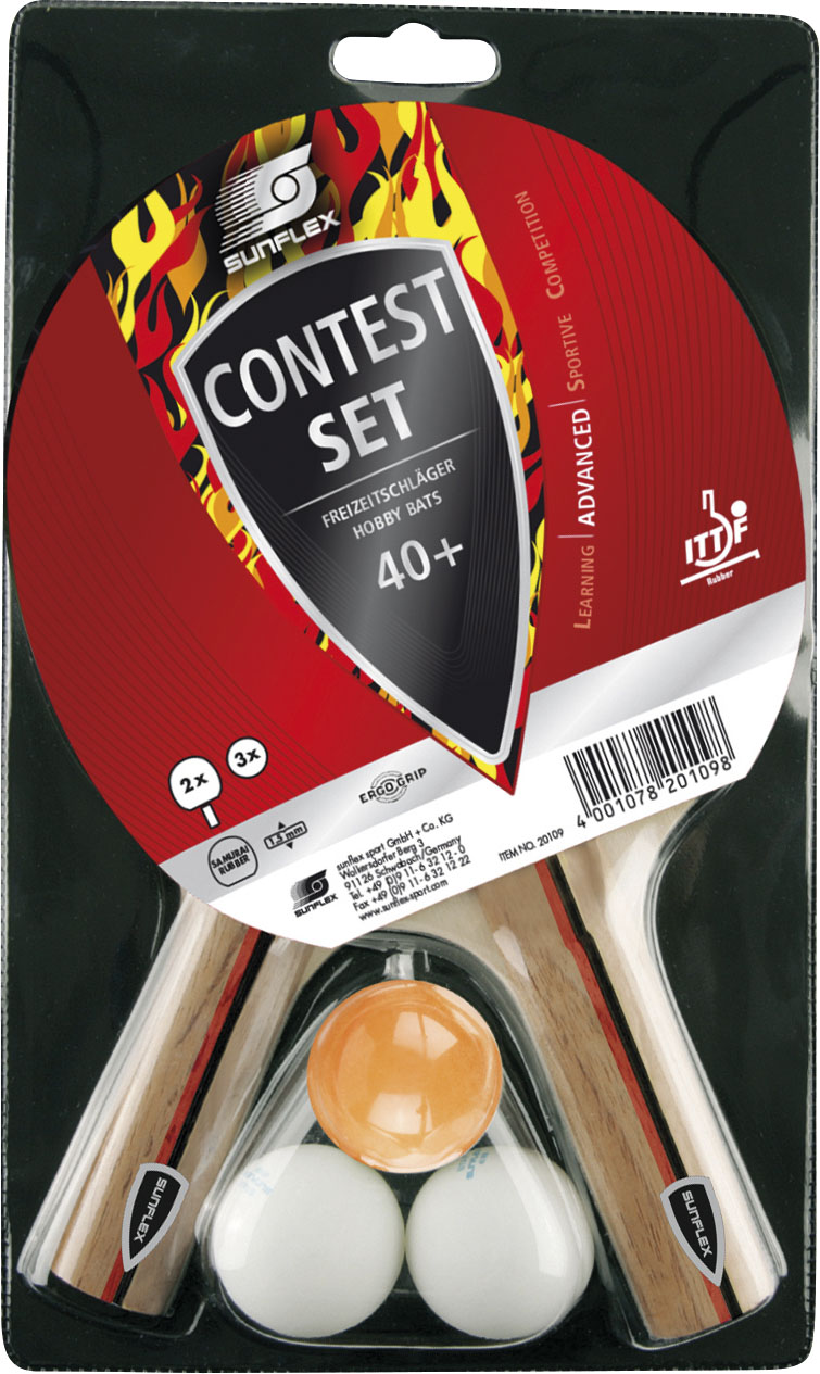 Σετ Ping Pong Sunflex Contest (2 ρακέτες + 3 μπαλάκια)
