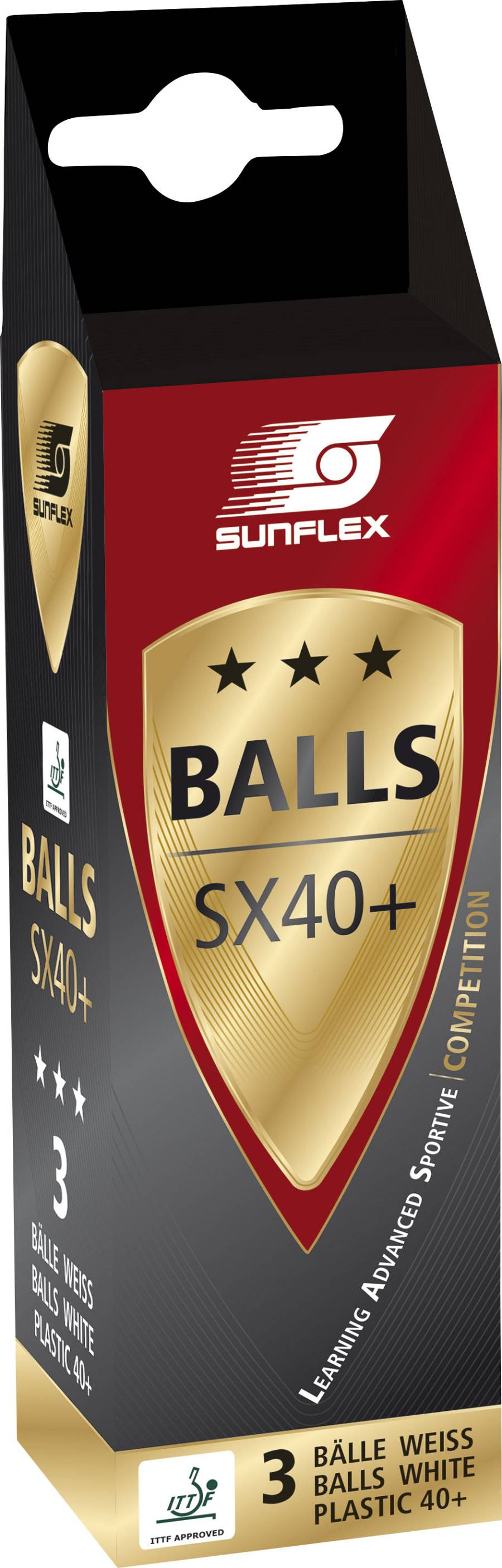 Μπαλάκια Ping Pong Sunflex SX40+ Competition PVC 3 Τεμάχια